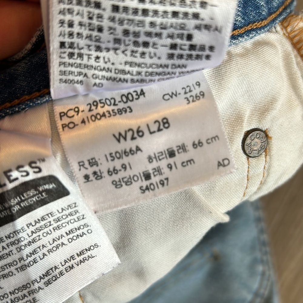 CLASSIC LEVIS 501 HIGH RISE SKINNY JEANS WITH DISTRESSING SIZE 26 - Picture 6 of 11